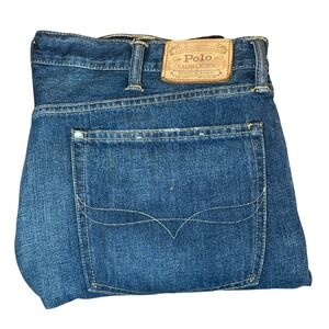 Polo Ralph Lauren Mens Authentic Dungarees Straight Leg Jeans Blue 40x30